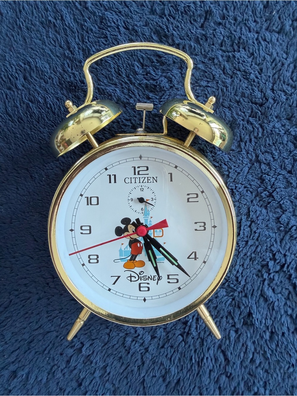 Citizen Disney Mickey Mouse Gold Alarm Clock - Gold